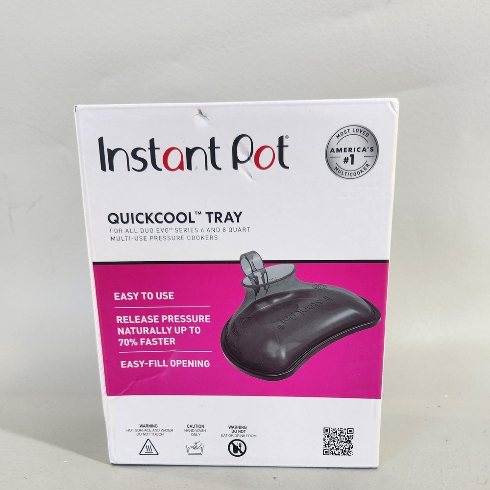 Instant Pot QuickCool Tray Duo Evo Plus 6 & 8 Qt Black NIB Natural Release Lid